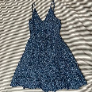 Blue polka dot dress